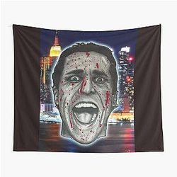 CUSTOM Hand Drawn Patrick Bateman Art American Psycho Tapestry