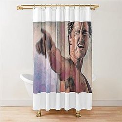 Patrick Bateman American Psycho Pointing Shower Curtain