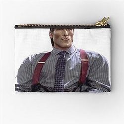Patrick Bateman Gigachad Zipper Pouch