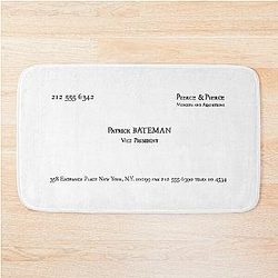 Patrick Bateman business card bathroom mat