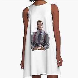 Patrick Bateman Gigachad A-Line Dress
