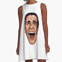 Christian Bale Patrick Bateman A-Line Dress