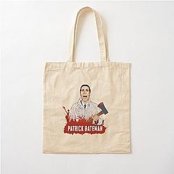 Patrick Bateman American Psycho Vintage Movie Cotton Tote Bag for Fans