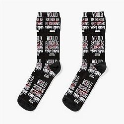 Would Rather Be Returning Video Tapes Patrick Bateman Socks