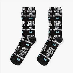 Would Rather Be Doing Stomach Crunches Patrick Bateman Socks