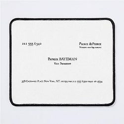 Patrick Bateman Business Card Mouse Pad