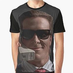 Patrick Bateman on Phone American Psycho Graphic T Shirt