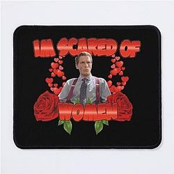 I am scared of women Patrick Bateman Mouse Pad
becomes 
I am scared of women and Patrick Bateman Mouse Pad