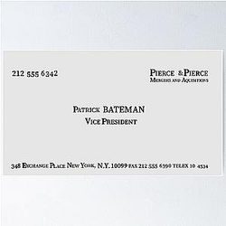 Patrick Bateman American Psycho Business Card