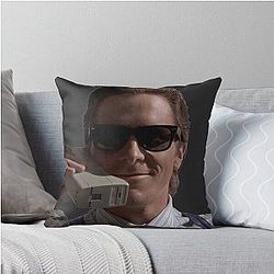 Patrick Bateman on American Psycho Throw Pillow