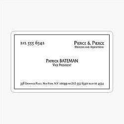 Patrick Bateman Business Card