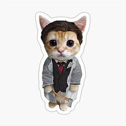 Patrick Bateman Kitty Sticker