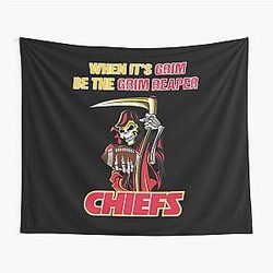 When Grim Be the Grim Reaper Patrick Mahomes KC Chiefs Tapestry