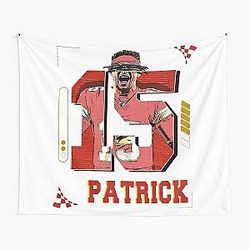 Patrick Mahomes Football Player Design Tapestry