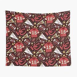 Patrick Mahomes Chiefs Tapestry (Dark Red)