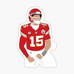 Patrick Mahomes football sticker
