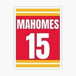 Patrick Mahomes Jersey Sticker
