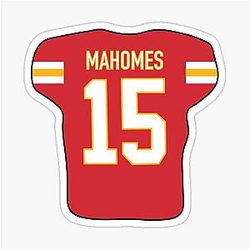 Patrick Mahomes Jersey Stickers