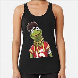 Patrick Mahomes Kermit Meme Racerback Tank Top