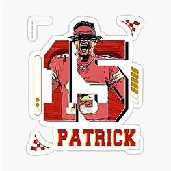 Patrick Mahomes Football Sticker