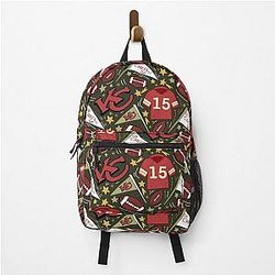 Patrick Mahomes Chiefs Pattern Khaki Green Backpack