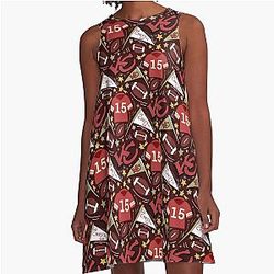 Patrick Mahomes chiefs pattern A-Line Dress