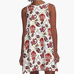 Patrick Mahomes Chiefs A-Line Dress