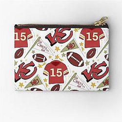 Patrick Mahomes Chiefs Zipper Pouch (White)