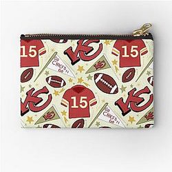 Patrick Mahomes Chiefs Zipper Pouch (Light Gold)