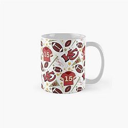 Patrick Mahomes Chiefs Pattern White Classic Mug