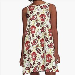 Patrick Mahomes chiefs A-Line Dress