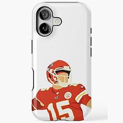 Patrick Mahomes Kansas City Chiefs Number 15 Faceless Portrait iPhone Tough Case