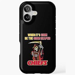 When Its Grim Be Grim Reaper Patrick Mahomes KC Chiefs iPhone Tough Case