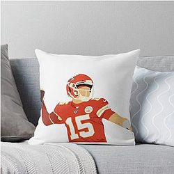 Patrick Mahomes Kansas City Chiefs Number 15 Throw Pillow