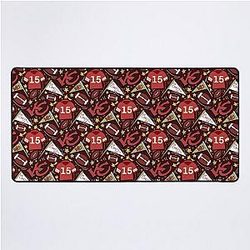 Patrick Mahomes Chiefs Desk Mat (dark red)