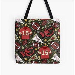 Patrick Mahomes Chiefs Pattern Tote Bag