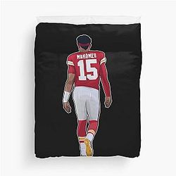 Patrick Mahomes Takes The Field Duvet Cover