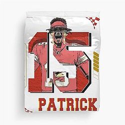 Patrick Mahomes Football Duvet Cover