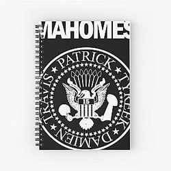Patrick Mahomes Ramones Tribute Super Bowl Lineup Spiral Notebook