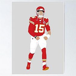 Patrick Mahomes football poster