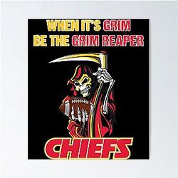 When its Grim Reaper Patrick Mahomes KC Chiefs Poster