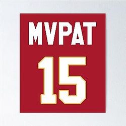Limited Edition Patrick Mahomes Jersey Style Shirt Kansas City Chiefs Shirt MVP Hoodie & Wall Tapestry Poster