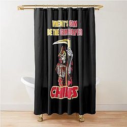 When Its Grim Be Grim Reaper Patrick Mahomes KC Chiefs Shower Curtain