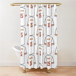 Patrick Mahomes Jersey Shower Curtain