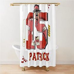 Patrick Mahomes Football Shower Curtain
