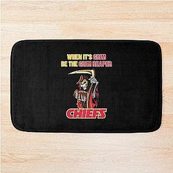 When it's Grim be the Grim Reaper - Patrick Mahomes KC Chiefs Bath Mat