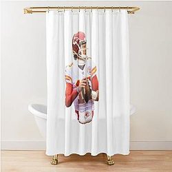 Patrick Mahomes Kansas City football fans Shower Curtain