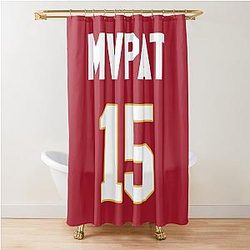 Limited Edition Patrick Mahomes Jersey Style Shirt Kansas City Chiefs MVP Mug Hoodie & Wall Tapestry Shower Curtain