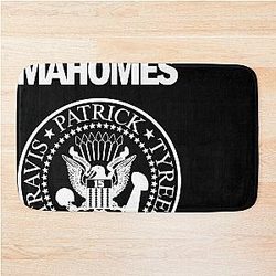 Patrick Mahomes Ramones tribute Super Bowl LV lineup bath mat