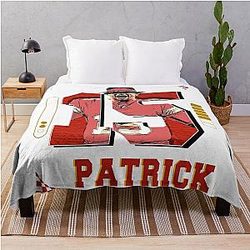 Patrick Mahomes football Player Design Throw Blanket